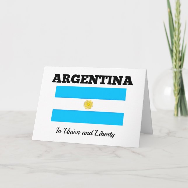 Argentina - Flag and motto Card (Front)