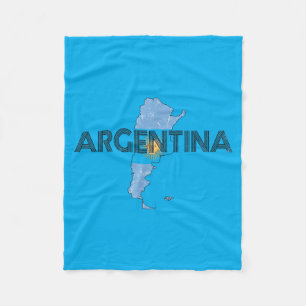 Argentina Flag Argentina Gift Hispanic Heritage Fleece Blanket