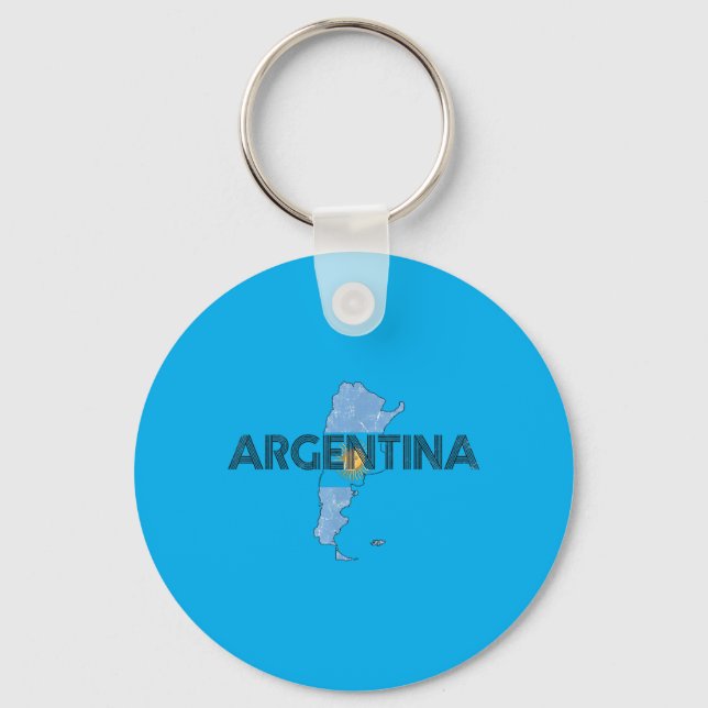 Argentina Flag Argentina Gift Hispanic Heritage Keychain (Front)