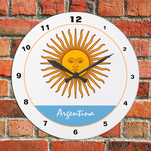 Argentina Flag & Argentina trendy fashion /design Round Clock (Creator Uploaded)