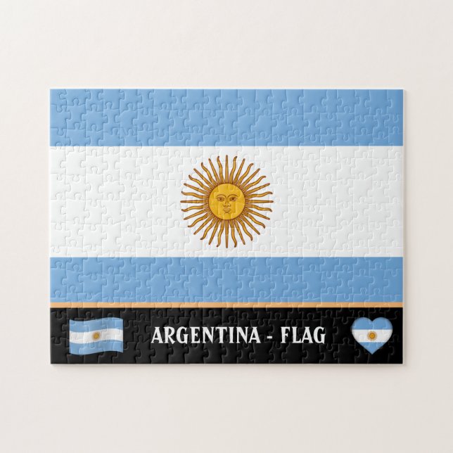 Argentina Flag & Argentinian country / Argentina Jigsaw Puzzle (Horizontal)