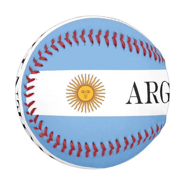 Argentina flag Bandera De Argentina Baseball (Front Left)