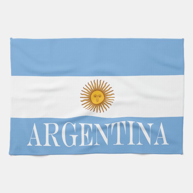 Argentina flag Bandera De Argentina Kitchen Towel (Horizontal)