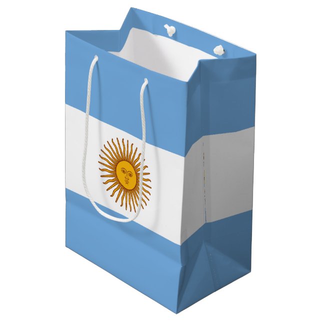 Argentina flag Bandera De Argentina Medium Gift Bag (Front Angled)