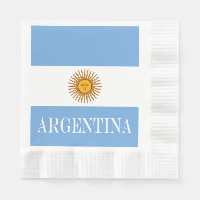 Argentina flag Bandera De Argentina Napkin (Front)