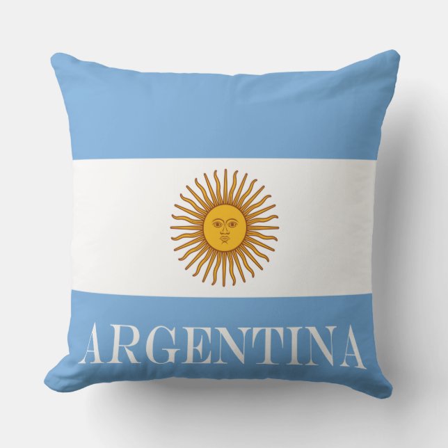 Argentina flag Bandera De Argentina Throw Pillow (Front)