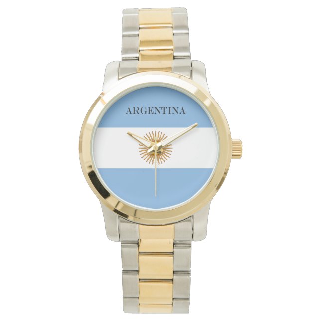 Argentina flag Bandera De Argentina Watch (Front)