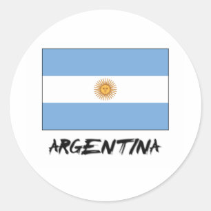 Argentina Flag Classic Round Sticker