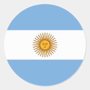 Argentina Flag Classic Round Sticker