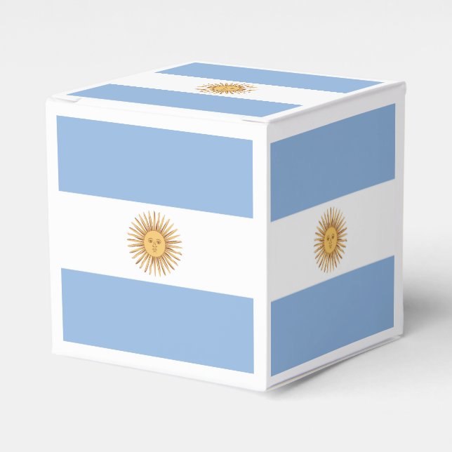 Argentina Flag Emblem Favor Box (Front Side)