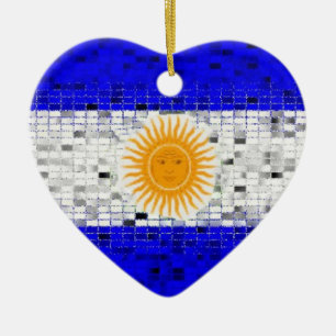 Argentina Flag glitter ornament