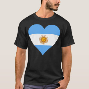 Argentina Flag Heart Argentina Love Argentina T-Shirt