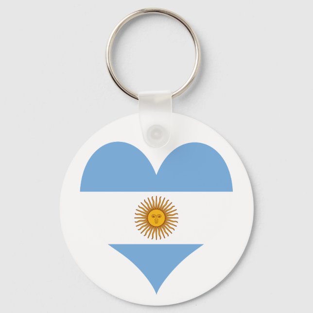 Argentina flag heart keychain (Front)