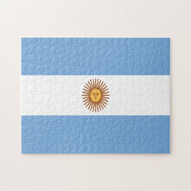 Argentina Flag Jigsaw Puzzle (Horizontal)