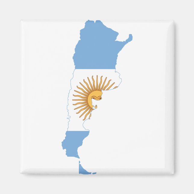 Argentina Flag map AR Magnet (Front)