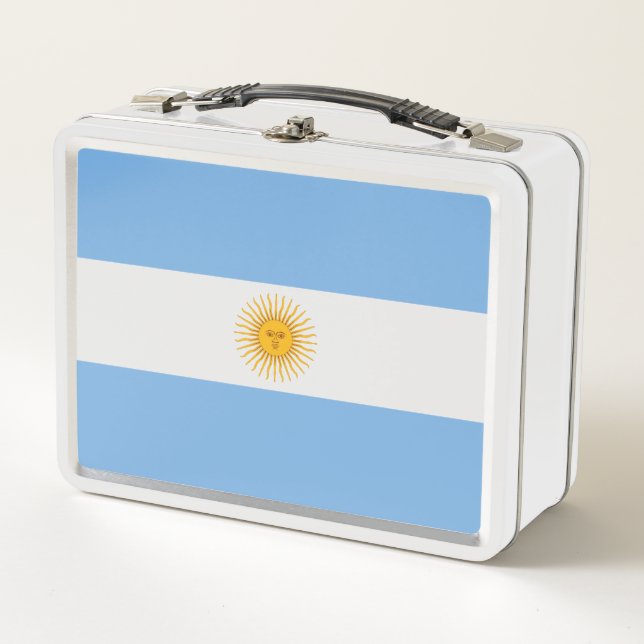 Argentina flag metal lunch box (Front)