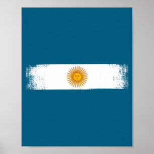 Argentina Flag National Pride Graphic Srts Fans Su Poster