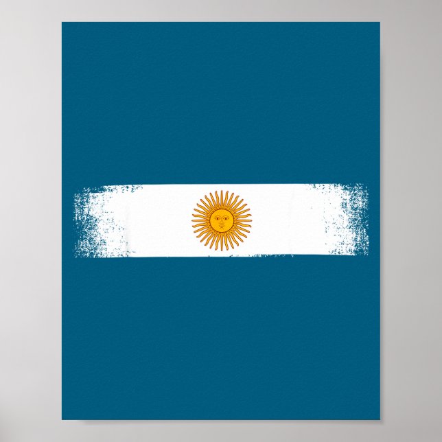 Argentina Flag National Pride Graphic Srts Fans Su Poster (Front)