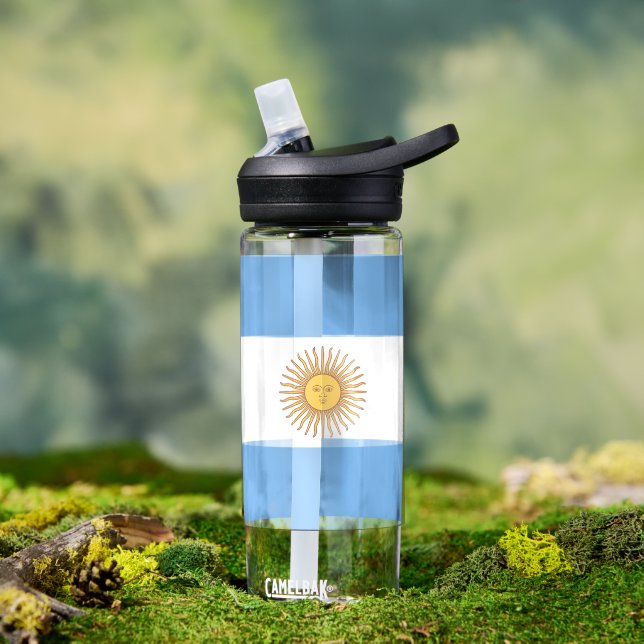Argentina Flag Patriotic Argentine National Pride Water Bottle (Outdoor)