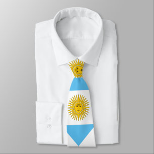 Argentina flag pattern tie