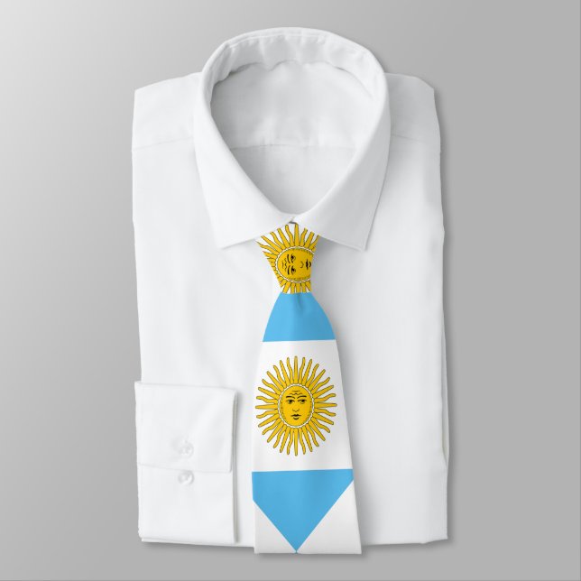 Argentina flag pattern tie (Tied)