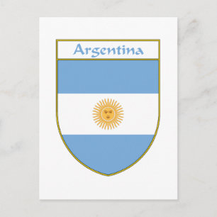 Argentina Flag Shield Postcard
