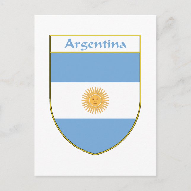 Argentina Flag Shield Postcard (Front)