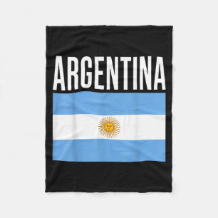 Argentina Flag Soccer Fan Sky Blue White National Fleece Blanket