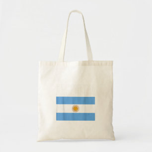 Argentina Flag Soccer Fan Sky Blue White National Tote Bag