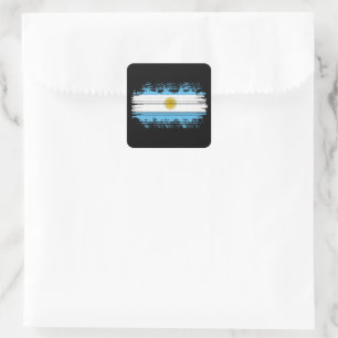 Argentina flag square sticker