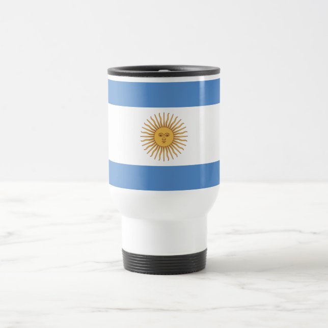 Argentina Flag Travel Mug (Center)