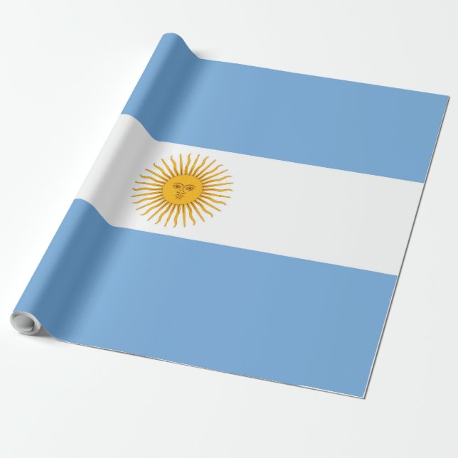 Argentina flag wrapping paper (Unrolled)