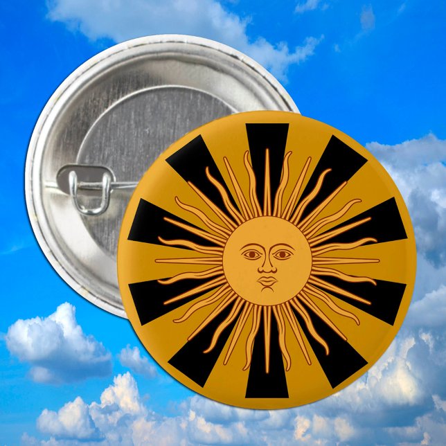 Argentina Golden Sun, Sol de Mayo fashion 1 Inch Round Button (Creator Uploaded)