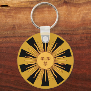 Argentina Golden Sun, Sol de Mayo fashion Keychain