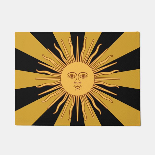 Argentina Golden Sun, Sol de Mayo / house Doormat (Front)
