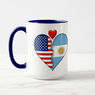 Argentina Heart flags Hispanic Heritage Mug