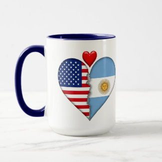 Argentina Heart flags Hispanic Heritage Mug