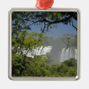 Argentina, Iguacu Falls in sun. 2 Metal Ornament