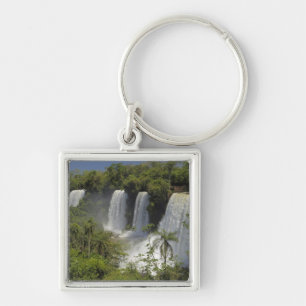 Argentina, Iguacu Falls in sun. Keychain