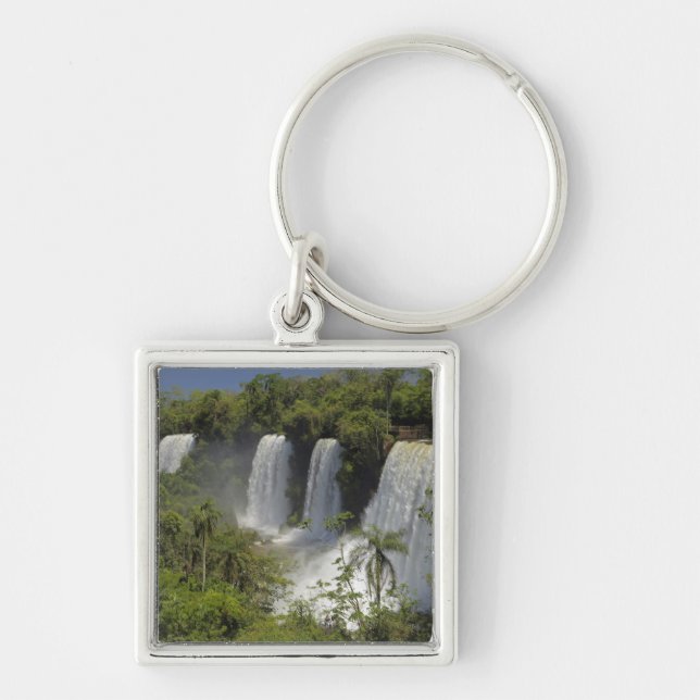 Argentina, Iguacu Falls in sun. Keychain (Front)