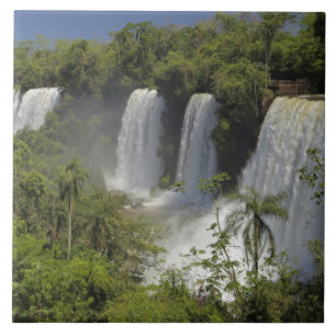 Argentina, Iguacu Falls in sun. Tile