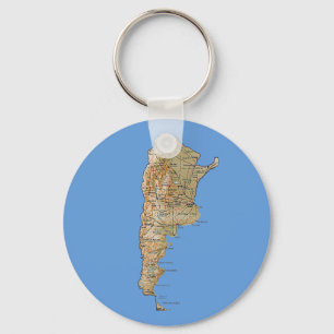 Argentina Map Keychain