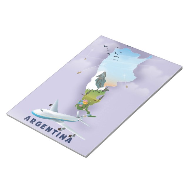 Argentina Map Travel poster Notepad (Angled)
