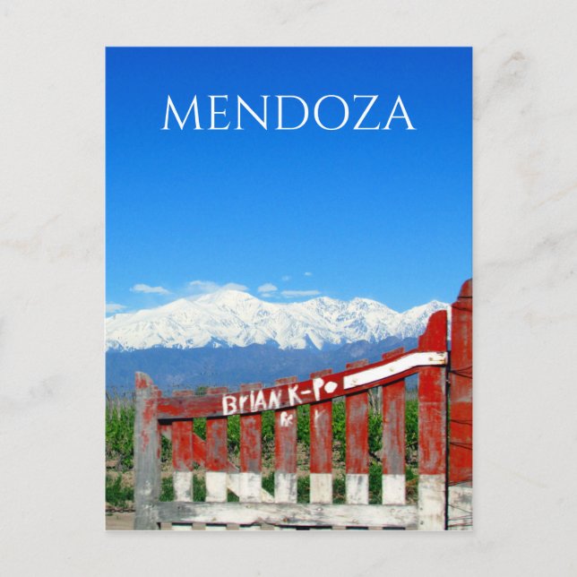 argentina mendoza andes postcard (Front)