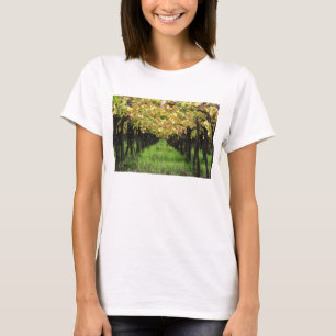 Argentina, Mendoza, Row Of Grape In Vineyard T-Shirt