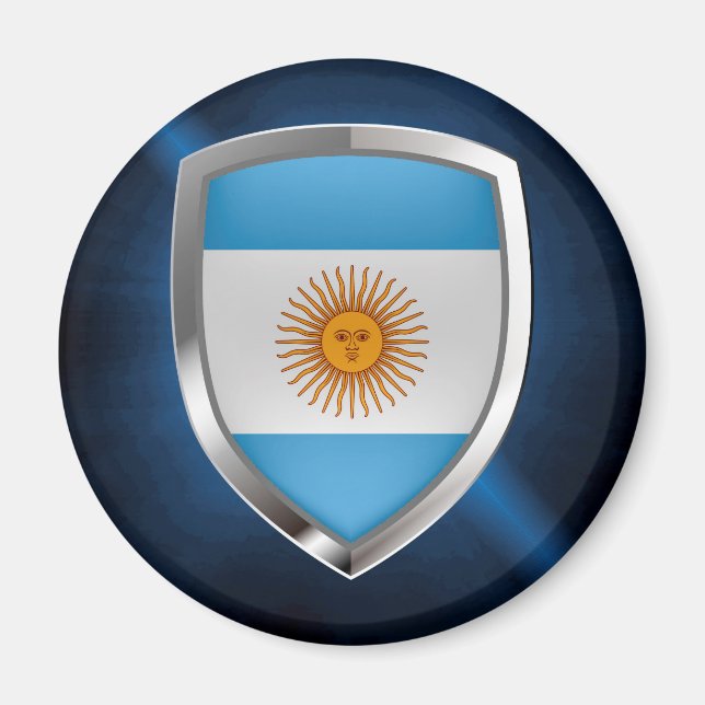 Argentina Mettalic Emblem Magnet (Front)
