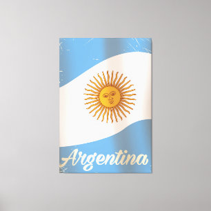 Argentina National flag vacation poster Canvas Print