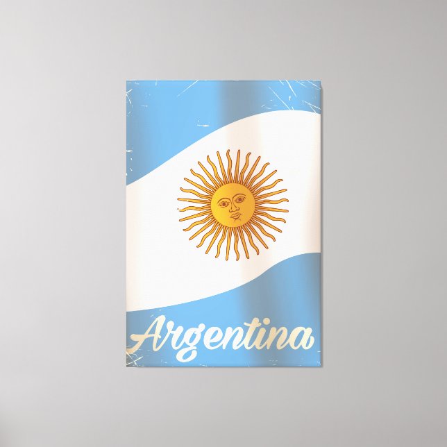 Argentina National flag vacation poster Canvas Print (Front)