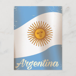 Argentina National flag vacation poster Postcard