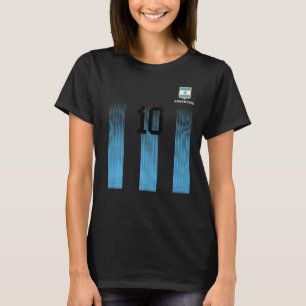 Argentina Number 10 Argentinian Flag Men Women Boy T-Shirt